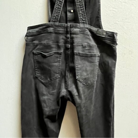 Celebrity Pink black denim slim fit jean overalls Sz M - Picture 6 of 14